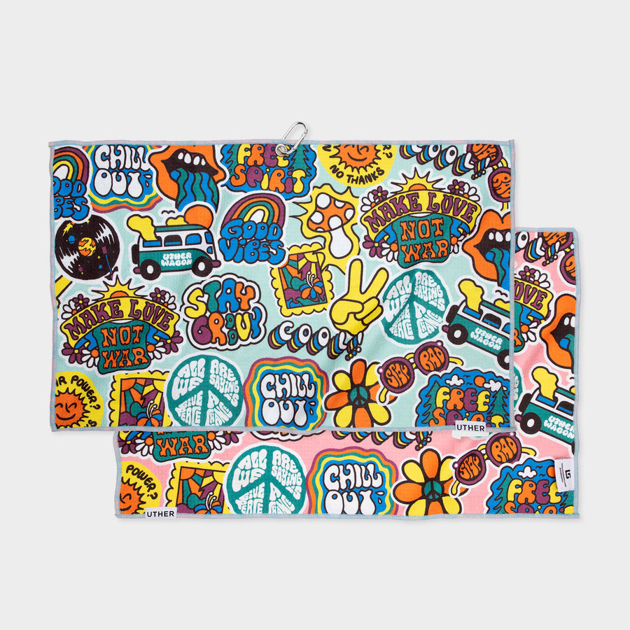 Peace Trip Cart Golf Towel