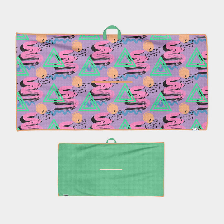 Retro Sunset Tour Golf Towel